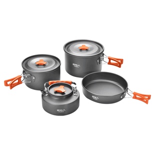 原始人露营炊具户外锅水壶煎锅装备便携野外野营餐具套锅锅具用品
