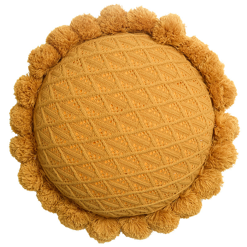 网红向阳花抱枕ins北欧风圆形靠枕沙发蒲团套客厅靠垫床上抱枕套