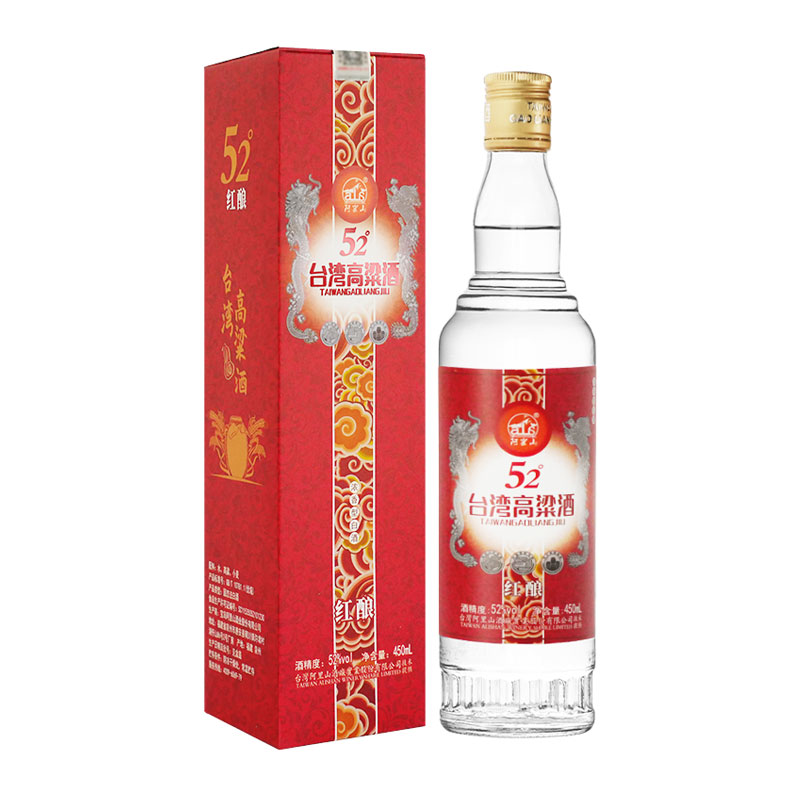 阿嵔山52度浓香型台湾高粱酒六瓶