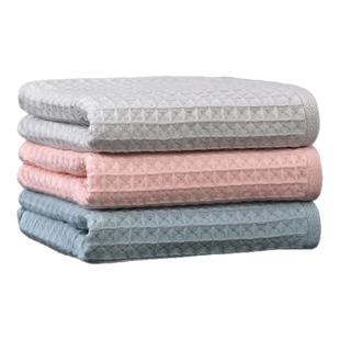 图强华夫格毛巾纯棉成人柔软洗脸家用吸水不易掉毛全棉男女面巾