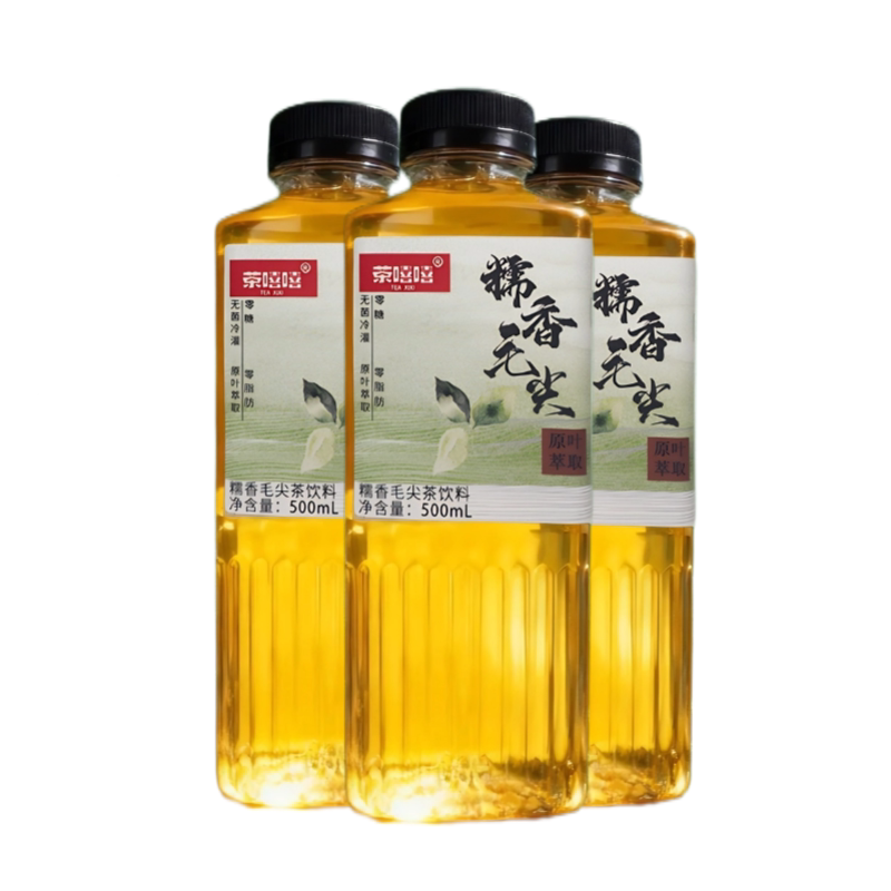 茶嘻嘻信阳毛尖茶饮料糯香口味无糖0卡0脂肪解腻 500ml*3瓶包邮实拍图 商品