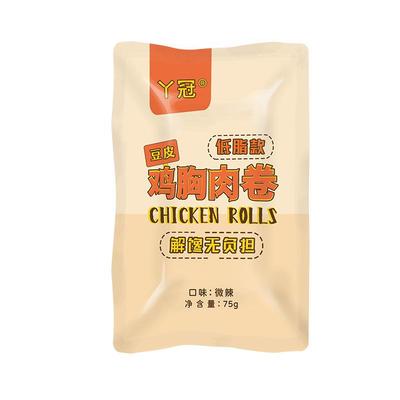 丫冠袋装鸡胸肉卷低脂高蛋白