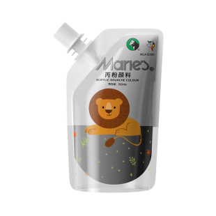 马利水粉颜料补充袋装美术生专用画画材料便携式白颜料初学者儿童无毒可水洗马力100ml挤压式果冻补充包