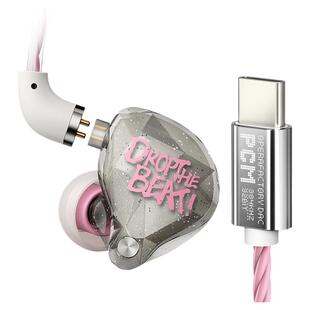 威泽OS1BEAT直插游戏有线耳机带麦高音质入耳式银翼色TYPE-C口dac