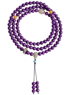 心斋堂紫云母石108颗佛珠