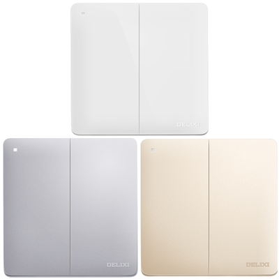 德力西插座旗舰店827s开关插座空调16A五孔10A面板墙壁暗装多孔灰