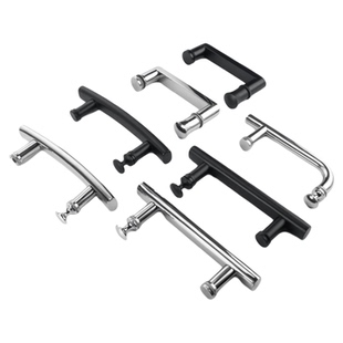 淋浴房浴室玻璃门拉手304不锈钢浴室拉手玻璃门哑黑移动门把手柄