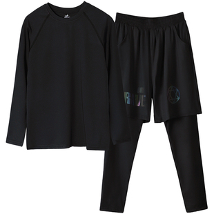 胖童男童加绒训练服足球篮球服秋冬款中大童速干衣打底紧身衣套装