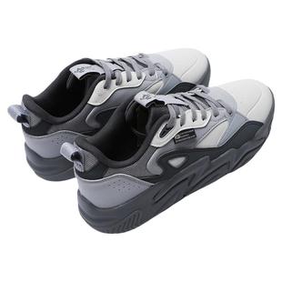 特步男鞋暗流板鞋男2026冬季休闲鞋子男士正品皮面防水运动鞋子男