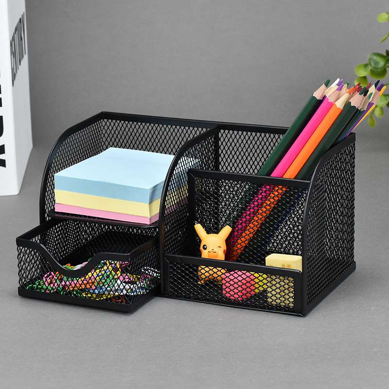 【厂家】小七格笔筒收纳组合笔筒文具批发现货收神器办公桌面小号