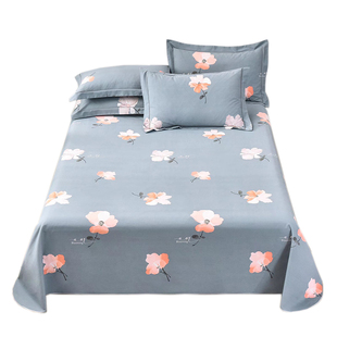 三保家纺床单三件套纯棉磨毛柔软简约可爱韩版公主风1.8m双人全棉