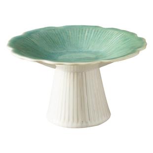 日式陶瓷高足盘高脚点心盘中式茶点盘酒店甜品碟精致凉菜盘水果盘