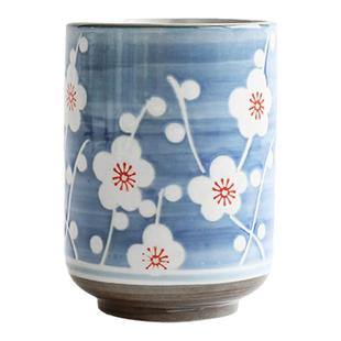 西田木雨 日式家用陶瓷彩绘直身水杯 和风杯子茶杯套装 一件包邮