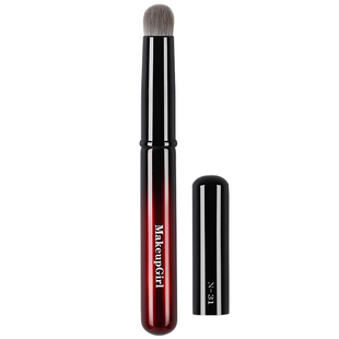 魅女郎朱釉N31圆头唇刷带盖专业迷你口红笔刷唇部晕染便携化妆刷