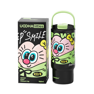 UOOHA吨霸保温杯大容量女生可爱高颜值水杯便携随行杯子生日礼物