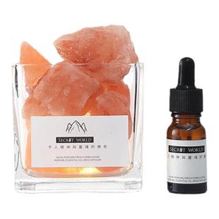 室内香薰扩香石原矿植物精油水晶房间持久小夜灯座助睡眠无火香氛