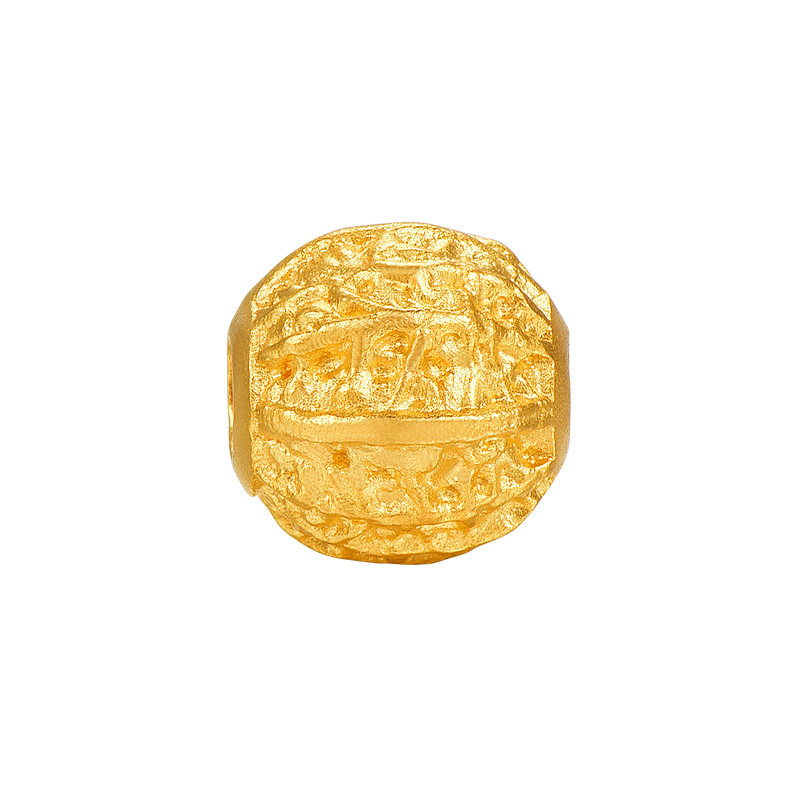 明牌珠宝古法黄金核桃平安珠