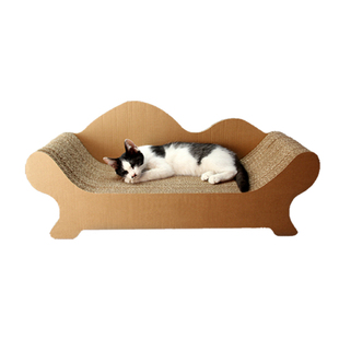 沙发猫抓板木贴面加厚耐磨爪宠物用品玩具大号钻洞浴缸船型爬架