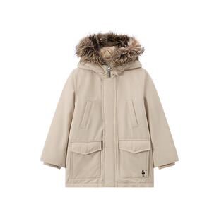 TeenieWeenie Kids小熊童装舒适秋冬季男女童三防外套中长款棉服