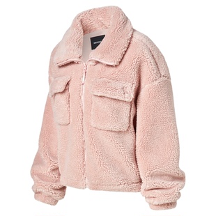 xexymix杰克茜女前胸双口袋短款仿羊羔绒外套秋冬保暖XFK3JL1101C