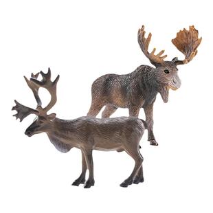 Wenno 仿真动物模型玩具野生驼鹿黇鹿认知模型儿童早教益智玩具