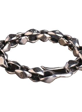 s925纯银复古泰银做旧哈雷重量级