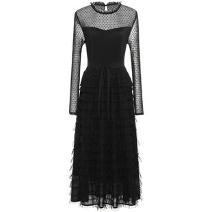 歌莉娅夏季新款压褶蛋糕连衣裙气质时尚收腰显瘦裙子女18NM4E350