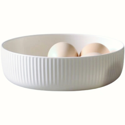 优级纯白无铅骨瓷贵仕窝盘蒸菜盘