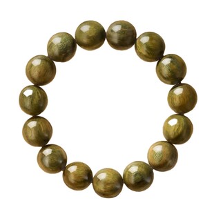 树心料绿檀木手串男木质念珠盘玩天然老料檀木串珠文玩念珠手链女