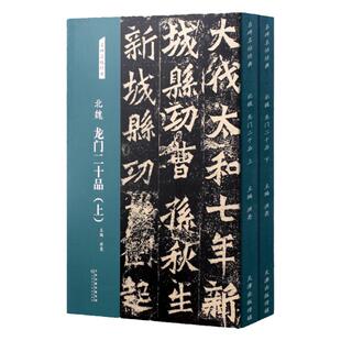 北魏龙门二十品（上下2册）名碑名帖经典8开彩色楷书字帖硬笔钢笔软笔毛笔书法临摹练字贴简体旁注正版图书书籍魏碑字帖碑帖