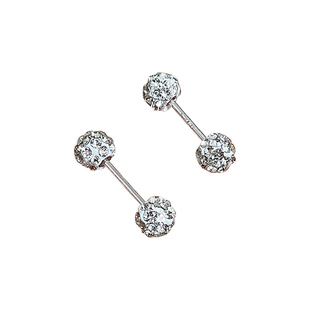 嘟嘟夫妇s925纯银耳钉女养耳洞免摘耳骨钉高级感拧螺丝钛钢耳蜗钉