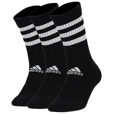 Adidas/阿迪达斯正品男女三条纹经典运动中筒袜（3对）DZ9347
