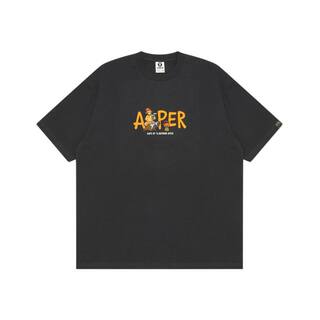 Aape旗舰店男装春夏猿人军团美式复古房车露营印花短袖T恤1616XXQ