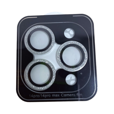 适用苹果15proMax闪钻手机镜头贴14ProMax镜头膜iPhone17摄像头保护圈14高清透明12金属边框13mini带钻彩膜16