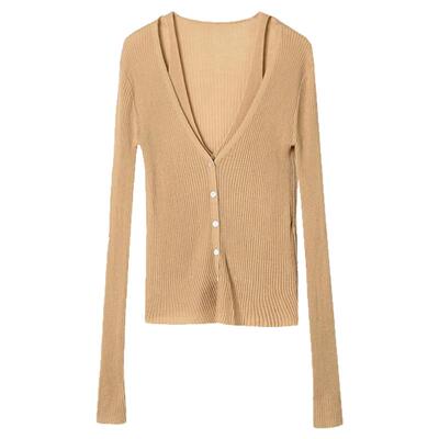 开衫上衣高弹修身毛衣