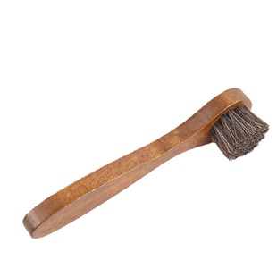 马鬃毛长柄实木小毛刷皮鞋刷鞋油刷上油刷刷子擦鞋刷皮鞋清洁刷
