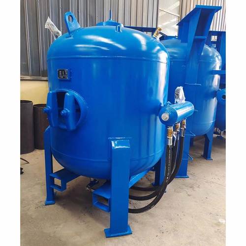 大型移动式加压喷砂机湿式手动液体喷砂机大型工件除锈用喷砂机