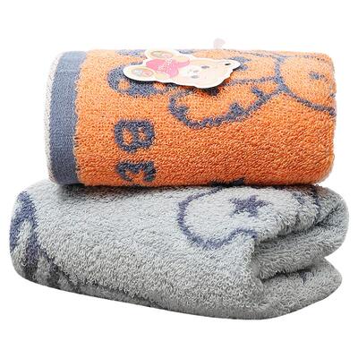 不易掉毛男女儿童可爱童巾面巾