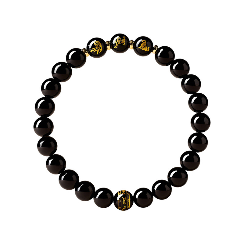 九华山黑曜石手串马年太岁化手链手链