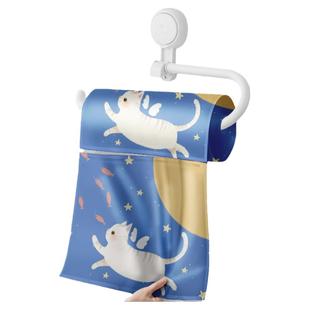 太力厨房吸盘壁挂专用纸巾架子免打孔卷纸架抹布挂杆多功能纸挂架