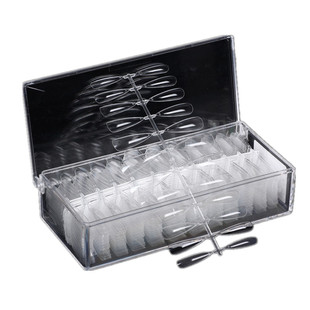 日系免修型美甲椭圆假指甲片指甲贴长款短款透明肤色全贴打版练习