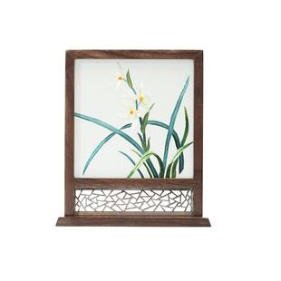 苏绣双面绣摆件非遗刺绣方形摆台台屏中国风特色礼品送老外伴手礼