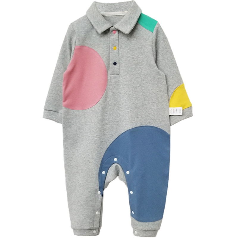 Polo婴儿宝宝春秋纯棉爬服连体衣
