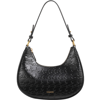 妙迪千鹿纹半月腋下包