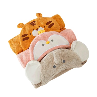 babygreat婴儿浴巾斗篷带帽速干