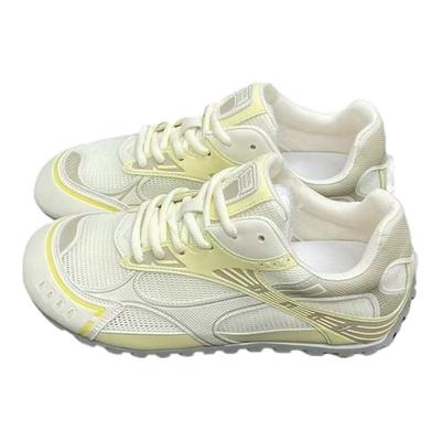 真皮网面休闲德训鞋女2025夏季