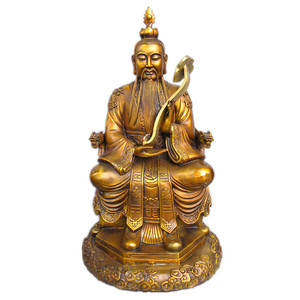 黄铜三清祖师灵宝天尊神像