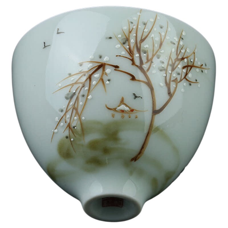 青花瓷品茗杯景德镇陶瓷功夫茶杯
