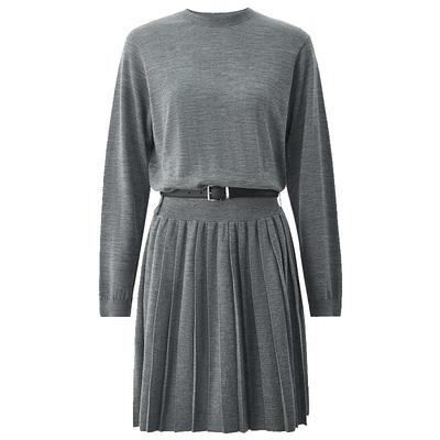 OCHIRLY欧时力纯羊毛收腰连衣裙