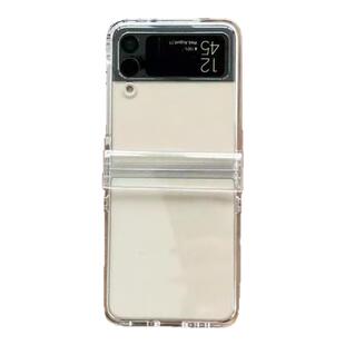 适用三星zflip4手机壳透明硬壳zflip3铰链全包创意简约zflip5高级感男女气囊防摔zflip6新款折叠屏高级感软壳